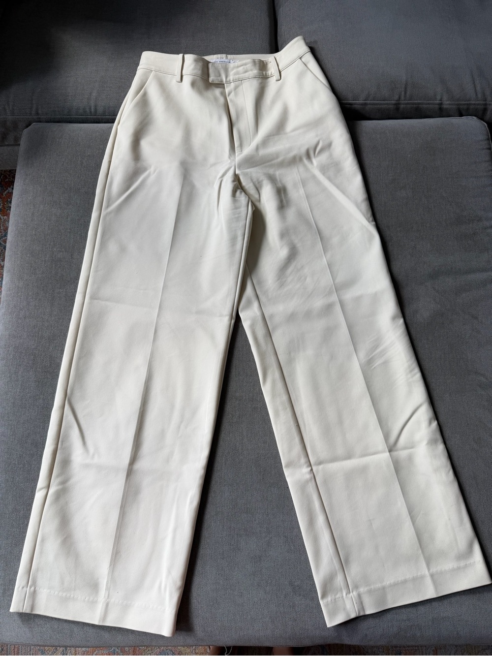 Good American Wide Leg Trouser Pants Bone 6 or 28